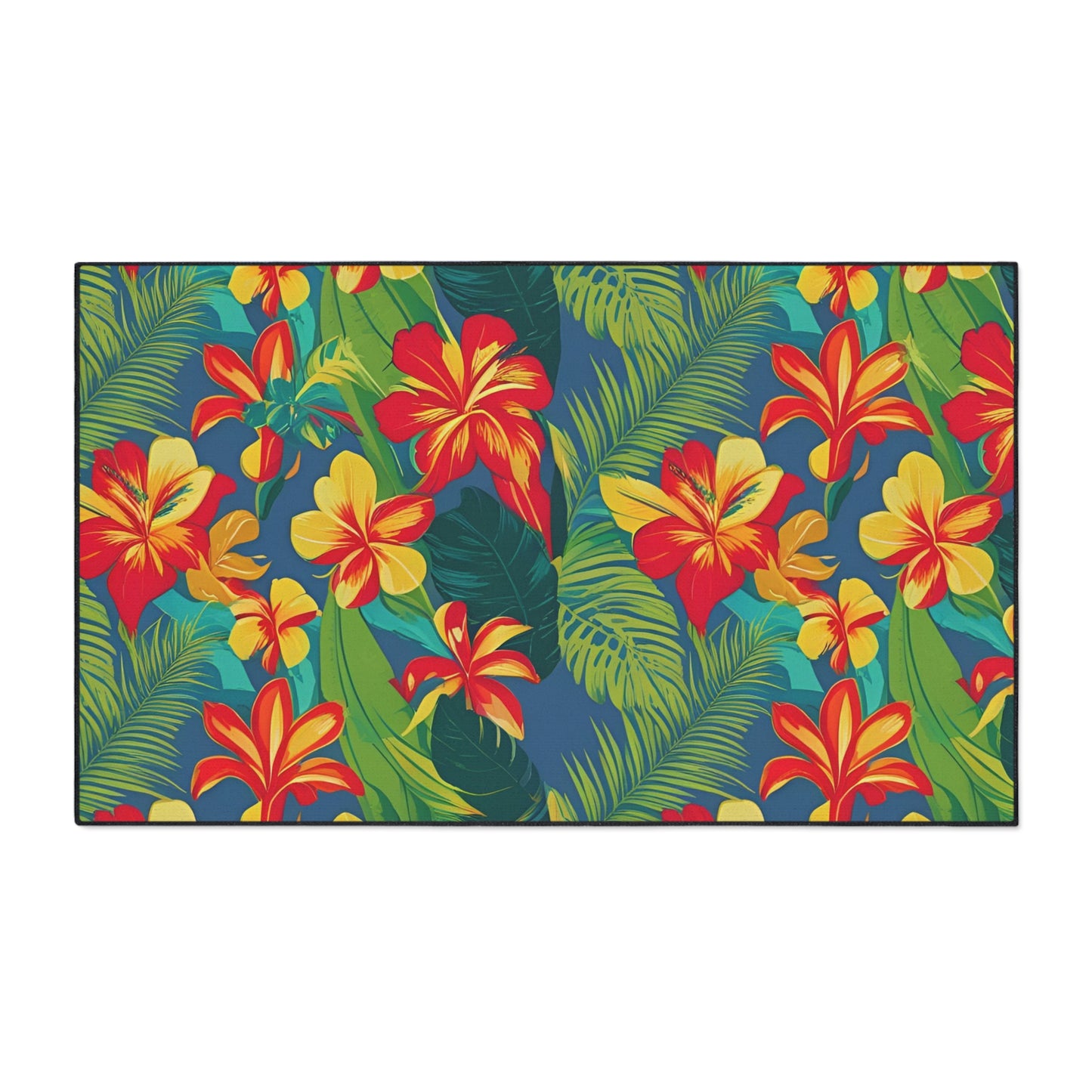 Decorative Heavy Duty Non-Slip Floor Mat Stylish Design Perfect for Entryway Kitchen Décor Garage Rug Tropical Bathroom Floor Door Mat