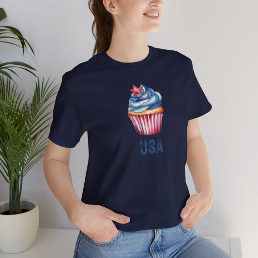 USA Cupcake T-Shirt | Unisex | Patriotic | Americana | 4th of July | Foodie