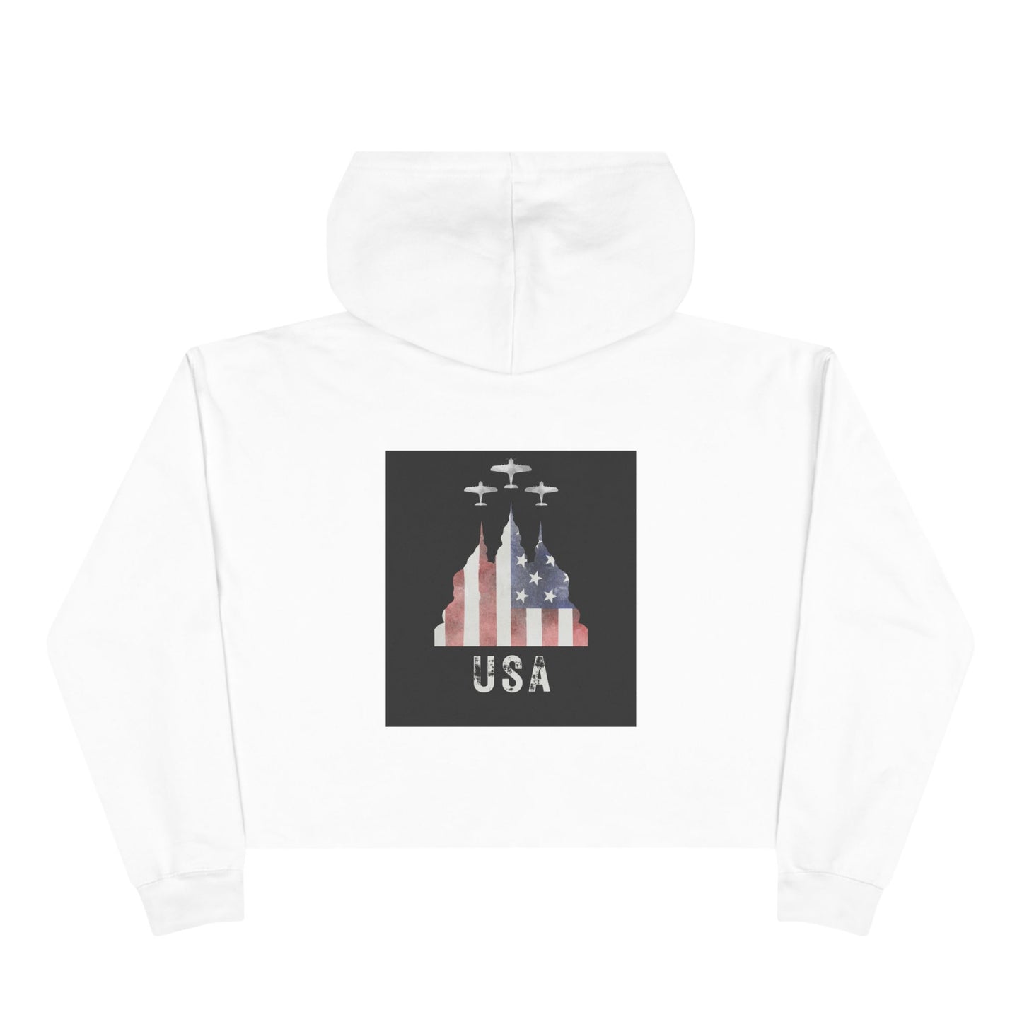 USA Flag Crop Hoodie