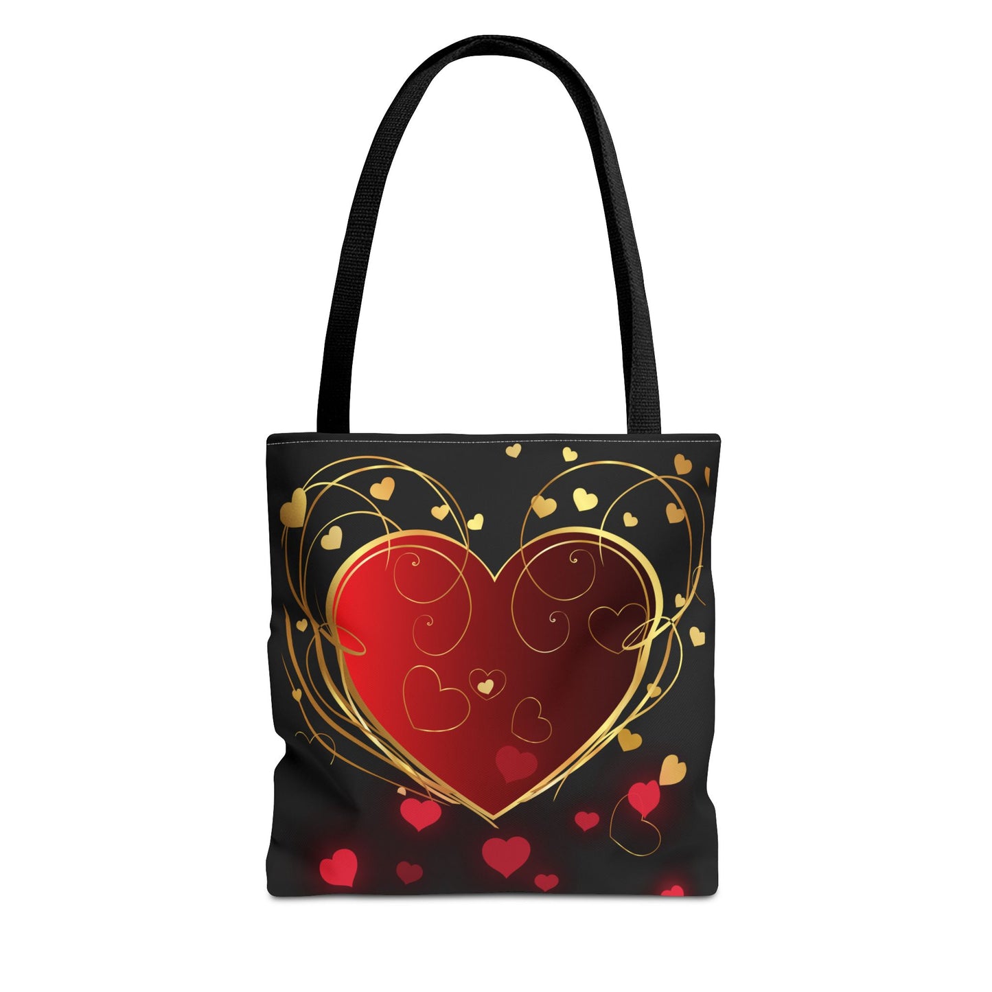 Heart Tote Bag | Carryall | Red and Gold | Love | Happiness | Friendship |