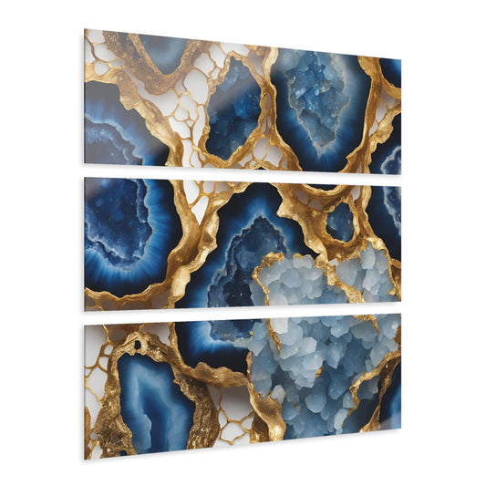 Stunning Geode Design Triptych Acrylic Print Wall Art Nature Lover Gift Geology Rock Lover Gift