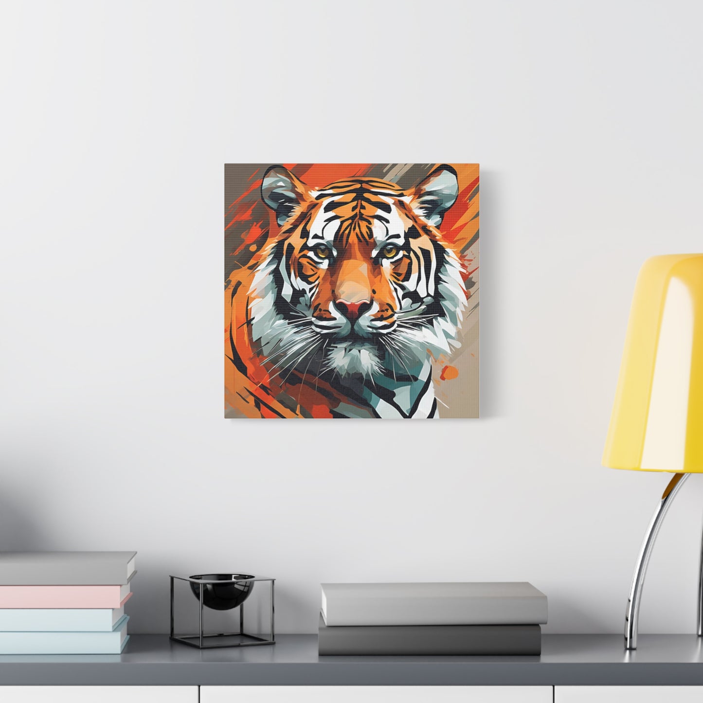 Tiger Print Wall Art | Matte Canvas, Stretched, 1.25" | Modern Art | Animal Lover | Big Cats |