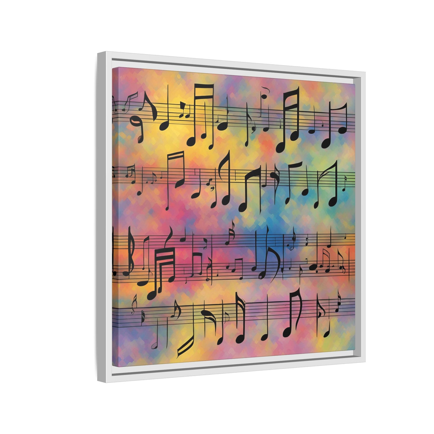 Modern Music-Themed Print Abstract Design Unique Framed Canvas Print Sheet Music Wall Art Music Lover Gift Decor 3 frame colors