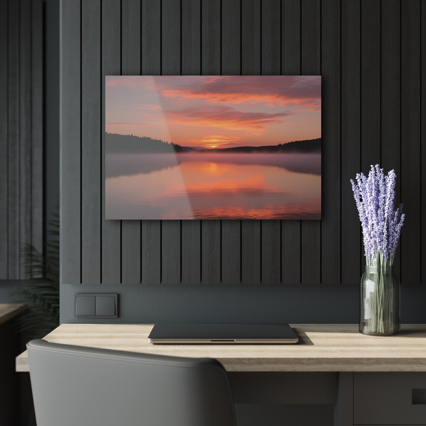 Large Sunrise Sunset Acrylic Print with French Cleat Nature Lover Wall Art Mountain Life Gift Spiritual Zen Artwork Modern Home Decor