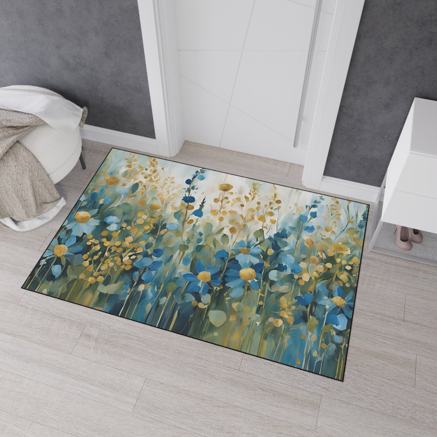 Decorative Heavy Duty Non-Slip Floor Mat Stylish Design Perfect for Entryway Kitchen Décor Garage Rug Coffee Bar Bathroom Floor Door Mat