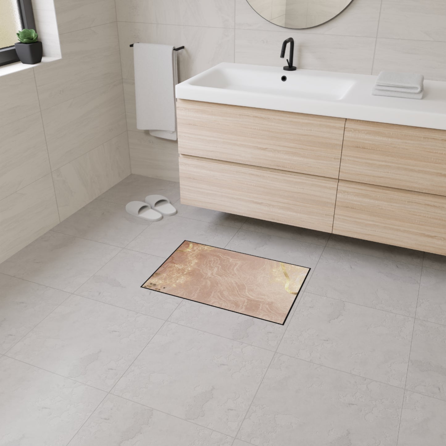 Decorative Heavy Duty Non-Slip Floor Mat Stylish Design Perfect for Entryway Kitchen Décor Garage Rug Coffee Bar Bathroom Floor Door Mat