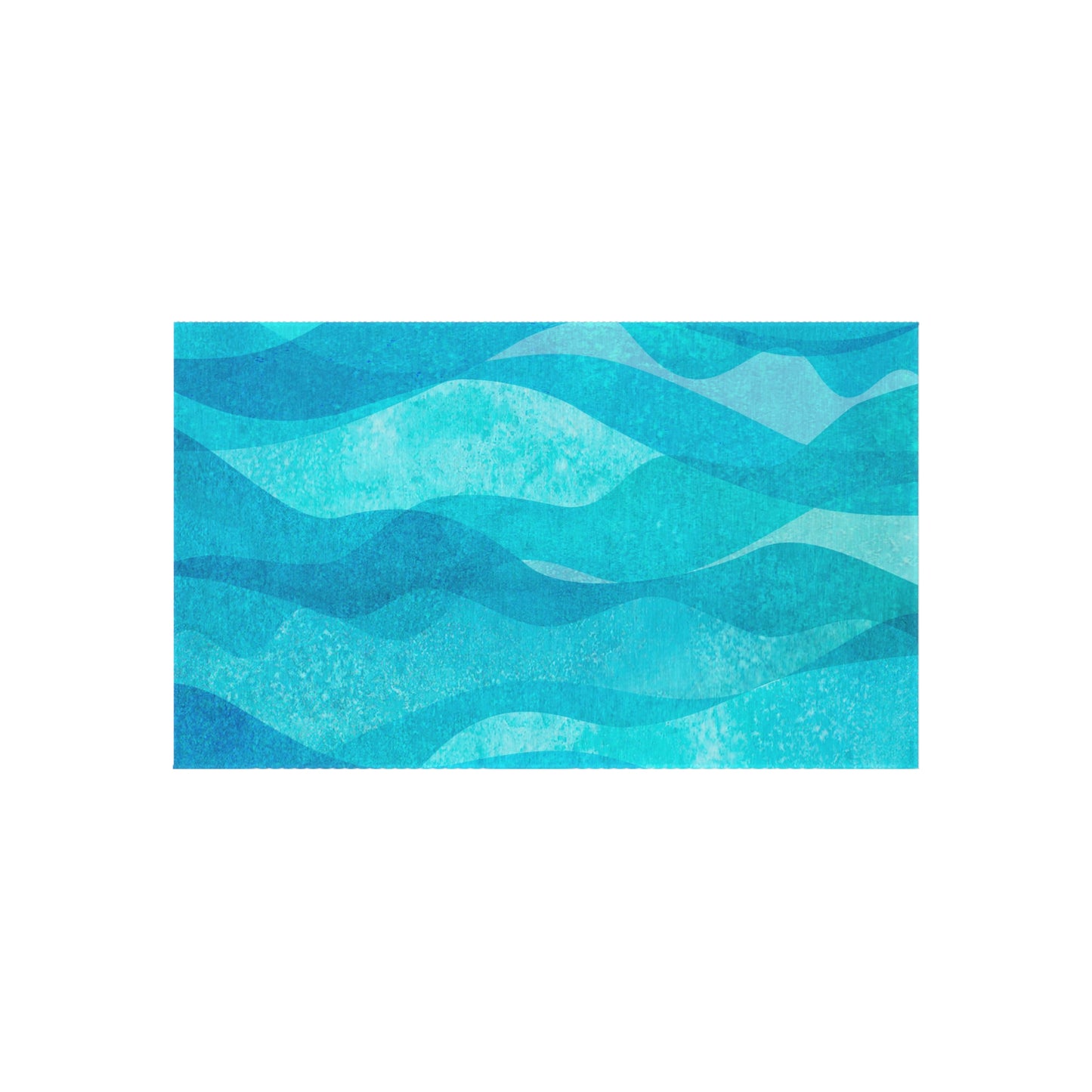 Modern Wave Design Chenille Outdoor Rug No-Skid Backing Cozy Outdoor Beachy Patio Decor Gazebo Rug Pool Area Decor Outdoor Kitchen Carpet