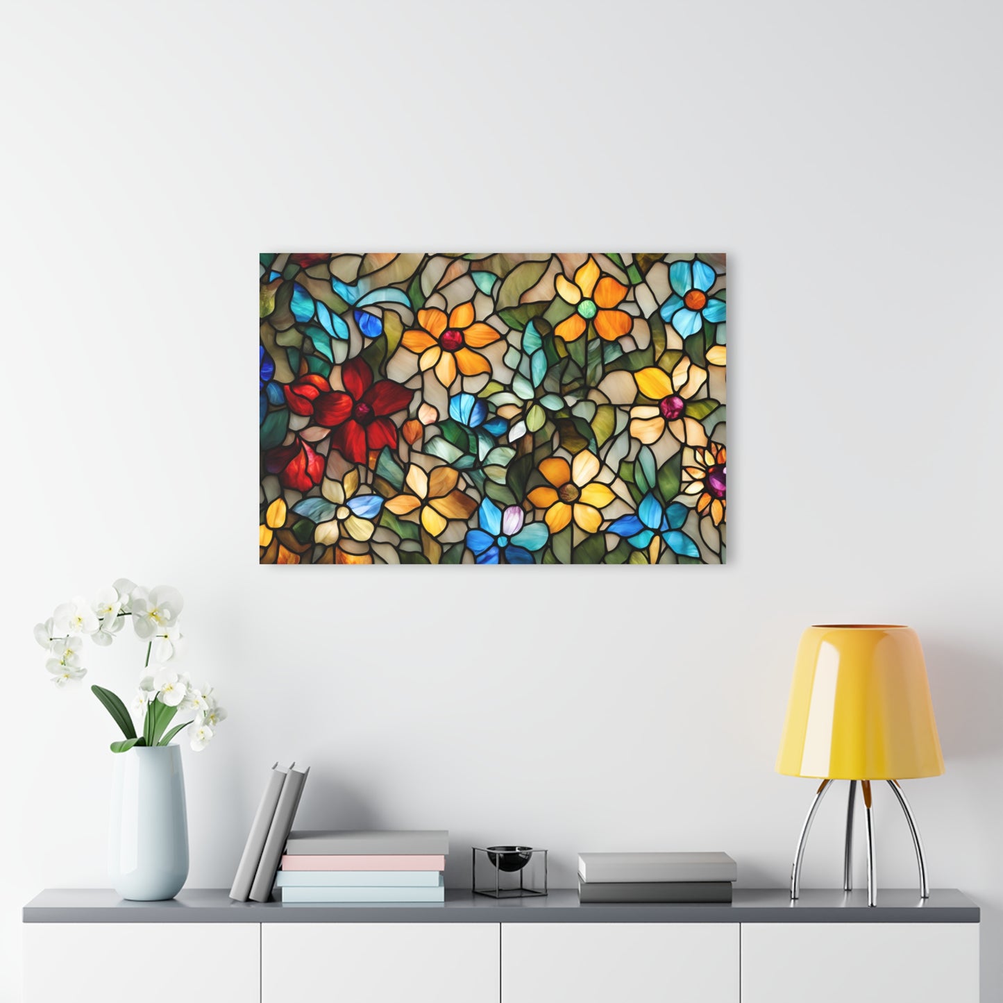 Large Floral Design Acrylic Print with French Cleat Nature Lover Wall Art Flower Lover Gift Outdoors Artwork Modern Garden Home Decor