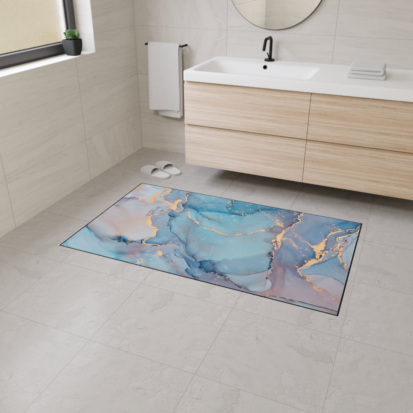 Decorative Heavy Duty Non-Slip Floor Mat Stylish Design Perfect for Entryway Kitchen Décor Garage Rug Coffee Bar Bathroom Floor Door Mat