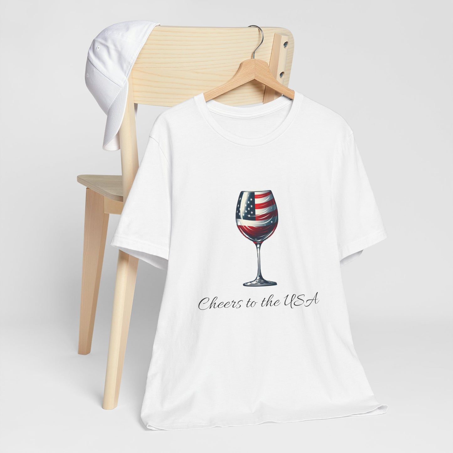 Cheers to USA T-shirt | Patriotic | USA | Wine Lovers | Unisex