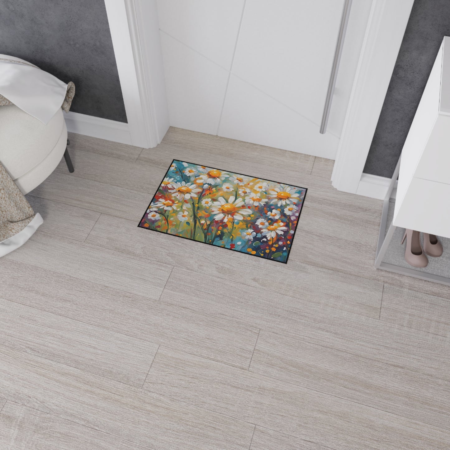 Decorative Heavy Duty Non-Slip Floor Mat Stylish Design Perfect for Entryway Kitchen Décor Garage Rug Coffee Bar Bathroom Floor Door Mat