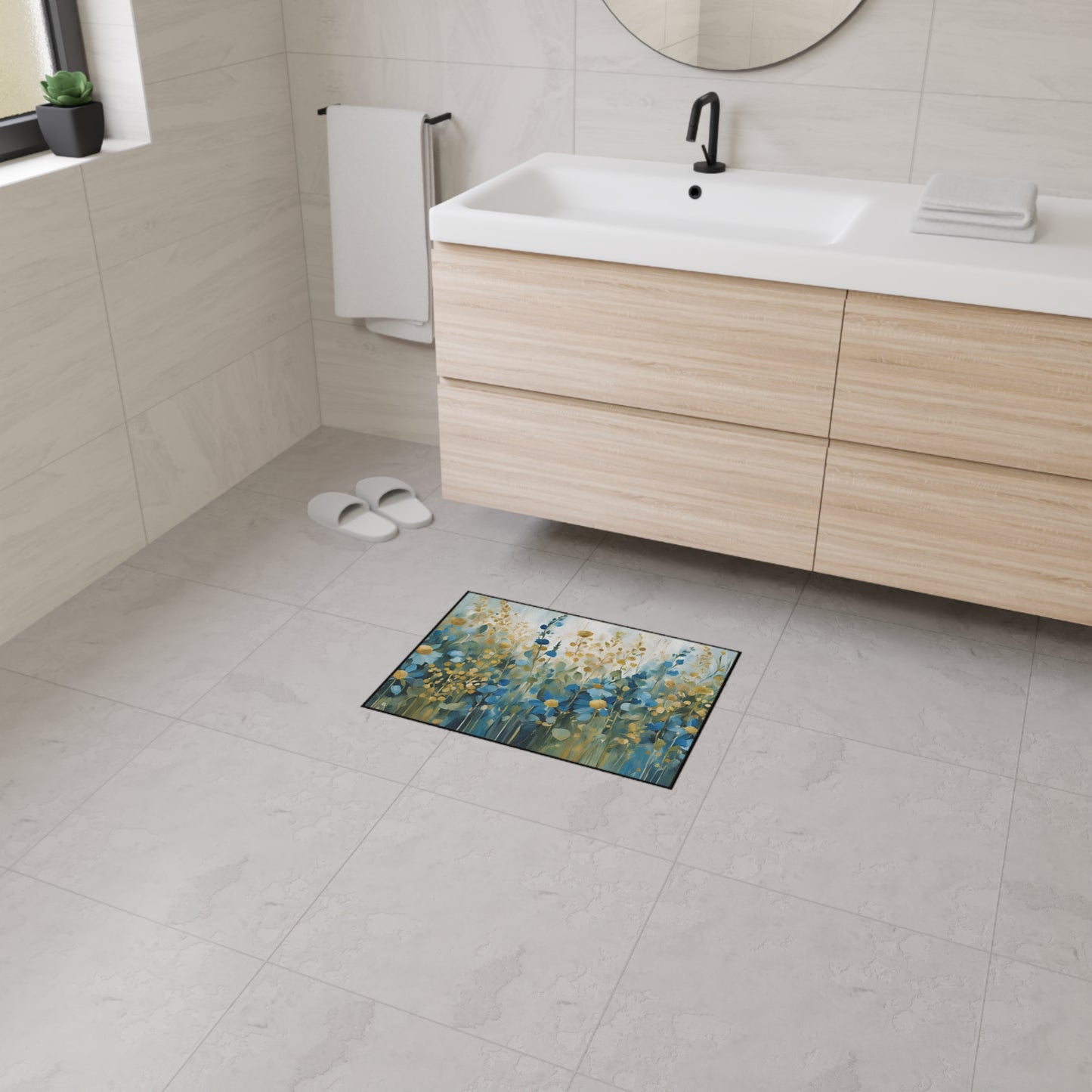 Decorative Heavy Duty Non-Slip Floor Mat Stylish Design Perfect for Entryway Kitchen Décor Garage Rug Coffee Bar Bathroom Floor Door Mat