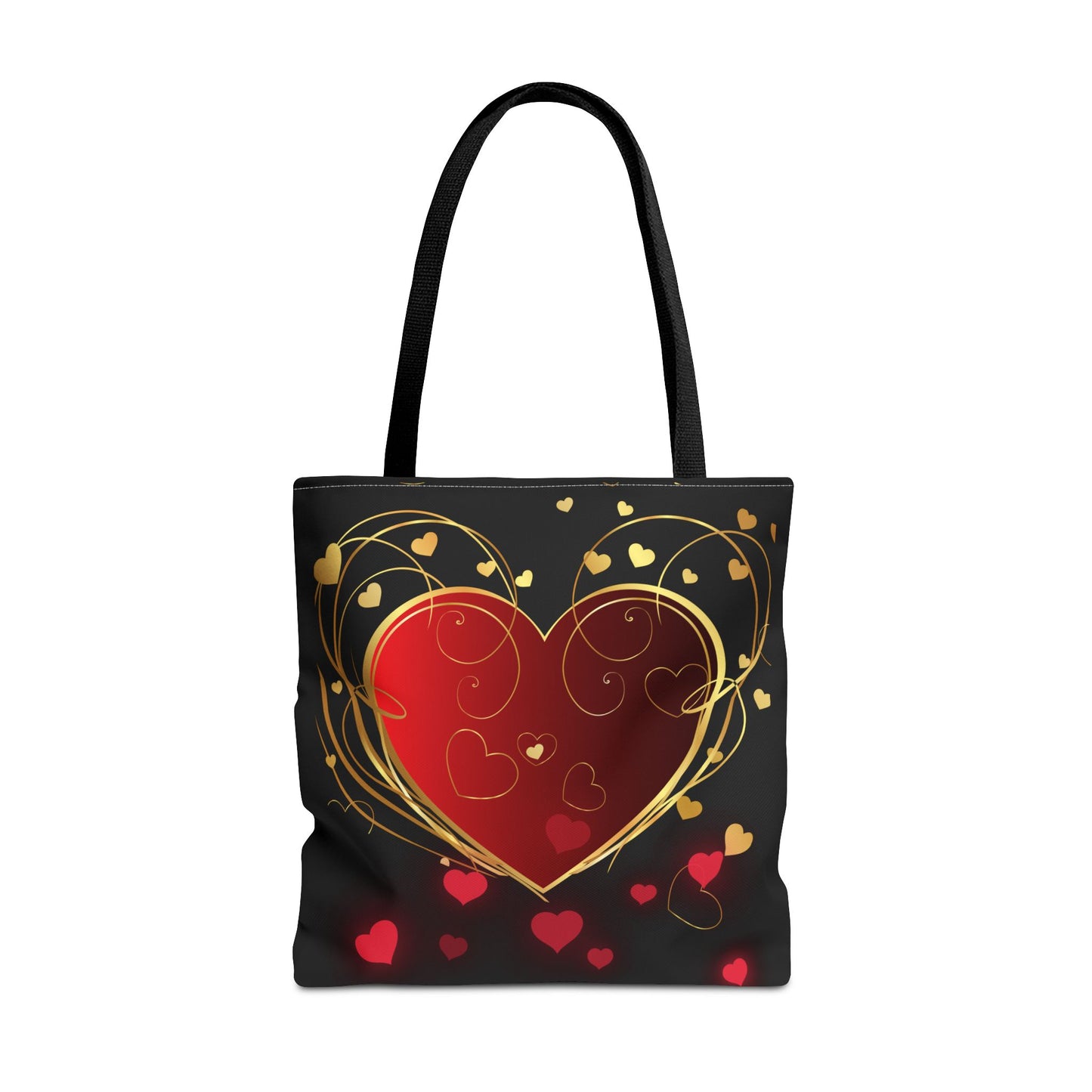 Heart Tote Bag | Carryall | Red and Gold | Love | Happiness | Friendship |