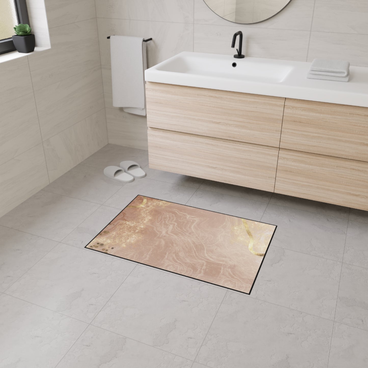 Decorative Heavy Duty Non-Slip Floor Mat Stylish Design Perfect for Entryway Kitchen Décor Garage Rug Coffee Bar Bathroom Floor Door Mat