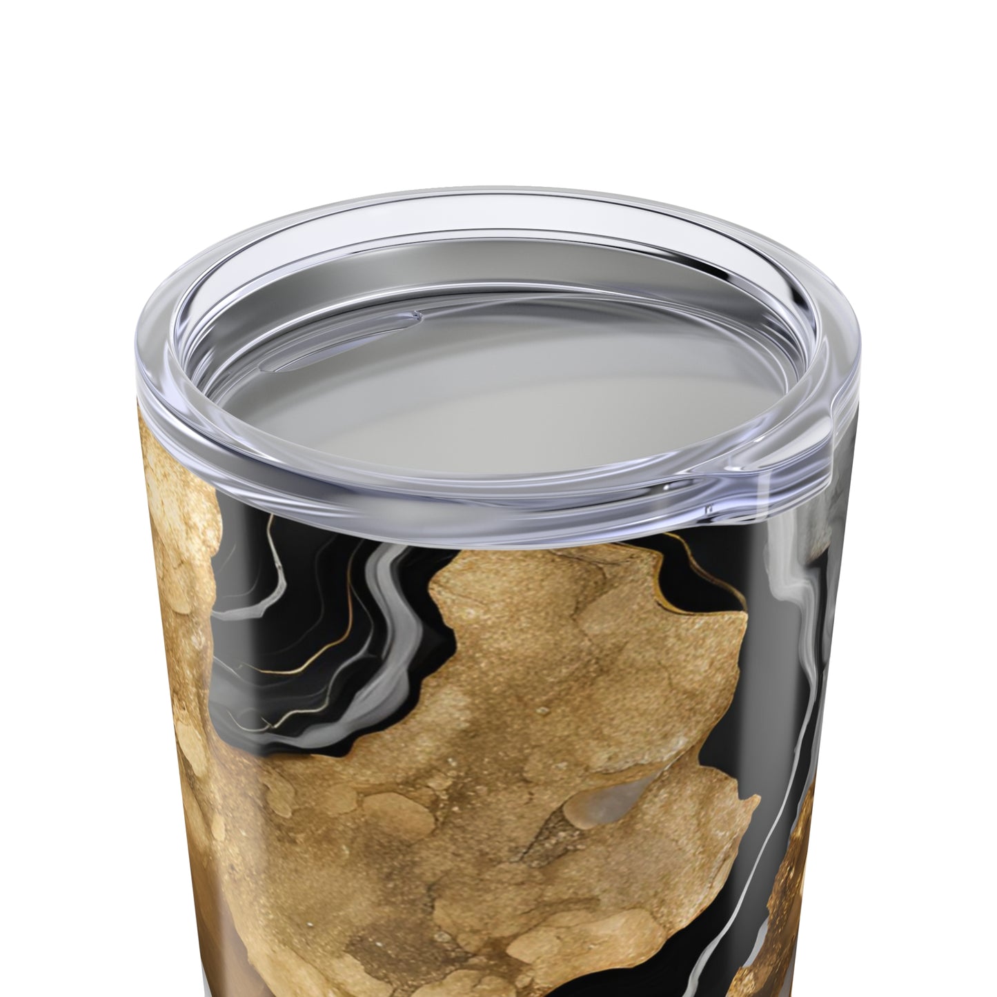 Black, White and Gold Geode Design 20 oz Tumbler Nature Lover Gift Geology Rock Lover Insulated Stainless Hot or Cold Marble Design Tumbler