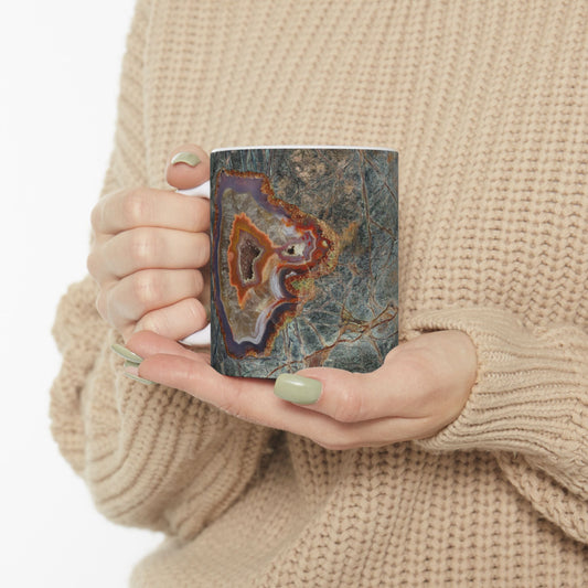 Crystal Geode Design Coffee Tea Mug Cottage Core Boho Gemologist Gift for Her Nature Lover Rock Gift