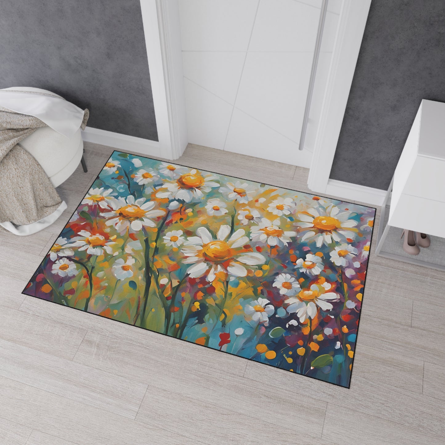 Decorative Heavy Duty Non-Slip Floor Mat Stylish Design Perfect for Entryway Kitchen Décor Garage Rug Coffee Bar Bathroom Floor Door Mat
