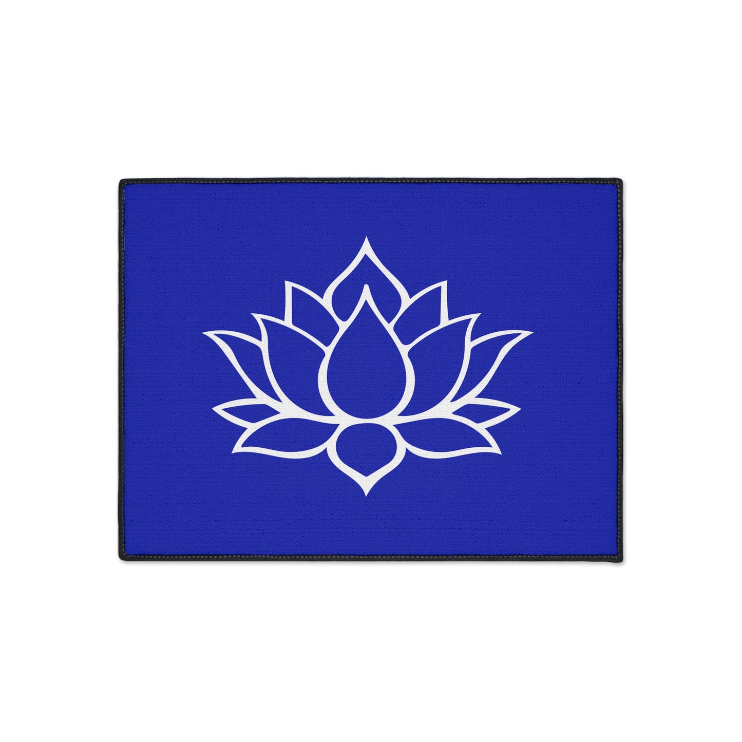 Decorative Heavy Duty Non-Slip Floor Mat Stylish Design Perfect for Entryway Kitchen Décor Blue Lotus Blossom Floral Design Rug Bathroom Mat