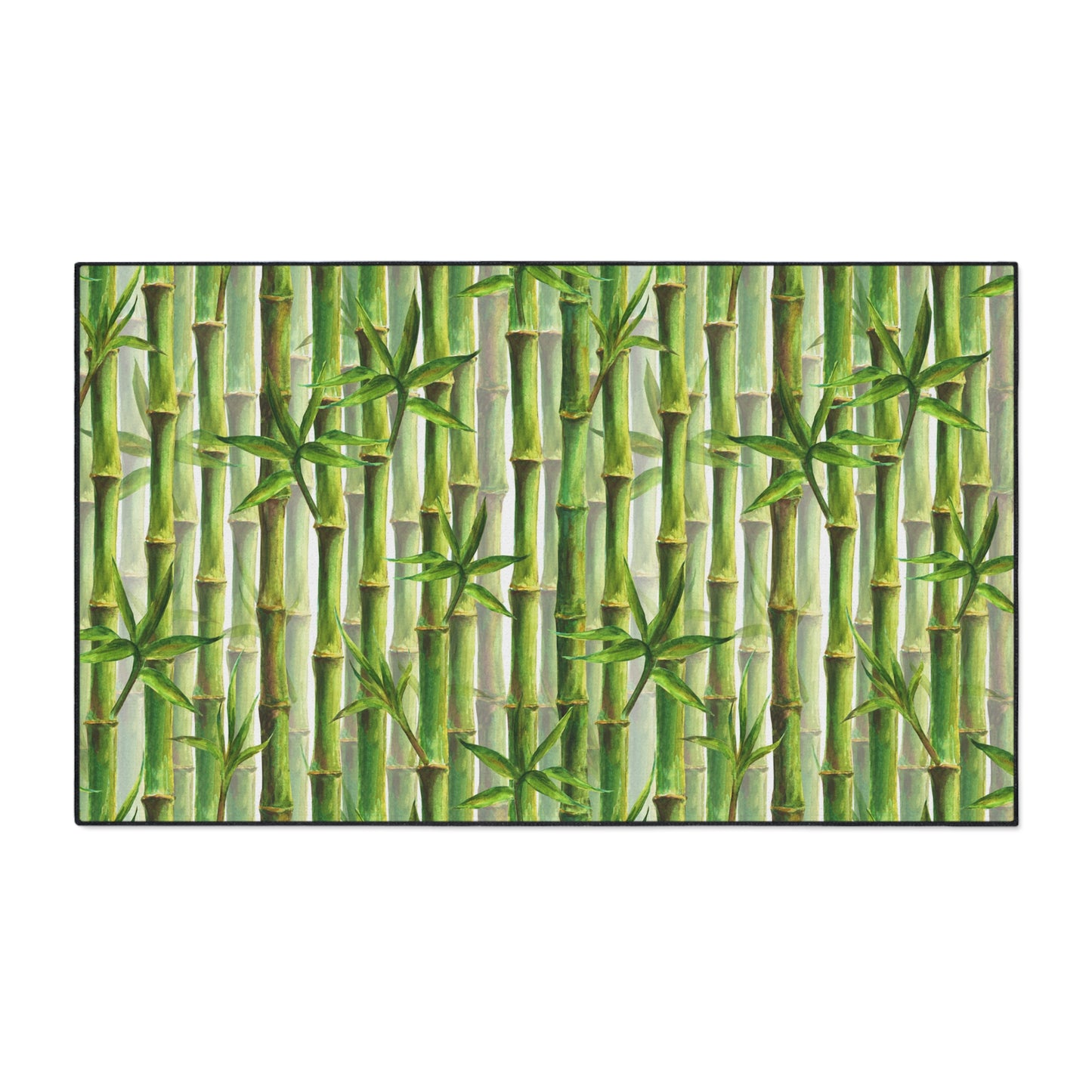 Decorative Heavy Duty Non-Slip Floor Mat Stylish Design Perfect for Entryway Kitchen Décor Beachy Rug Tropical Bamboo-look Bathroom Door Mat