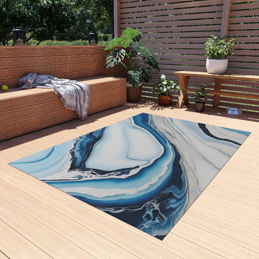 Chenille Outdoor Rug with No-Skid Backing Cozy Outdoor Carpet Patio Decor Gazebo Rug Pool Area Decor Outdoor Kitchen Carpet