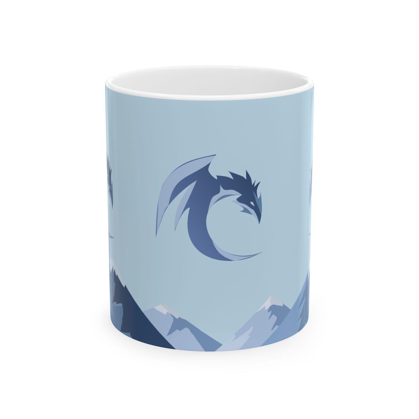 Anime Dragon on Mountain Mug Gamer Gift Mug Dragon Lover Gift