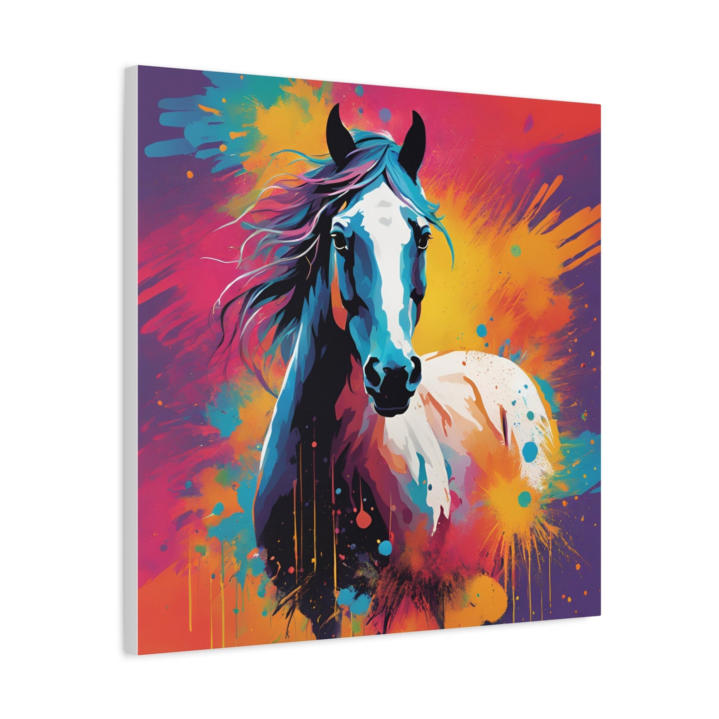 Horse Print Wall Art | Matte Canvas, Stretched, 1.25" | Modern Art | Animal Lover | Equestrian |