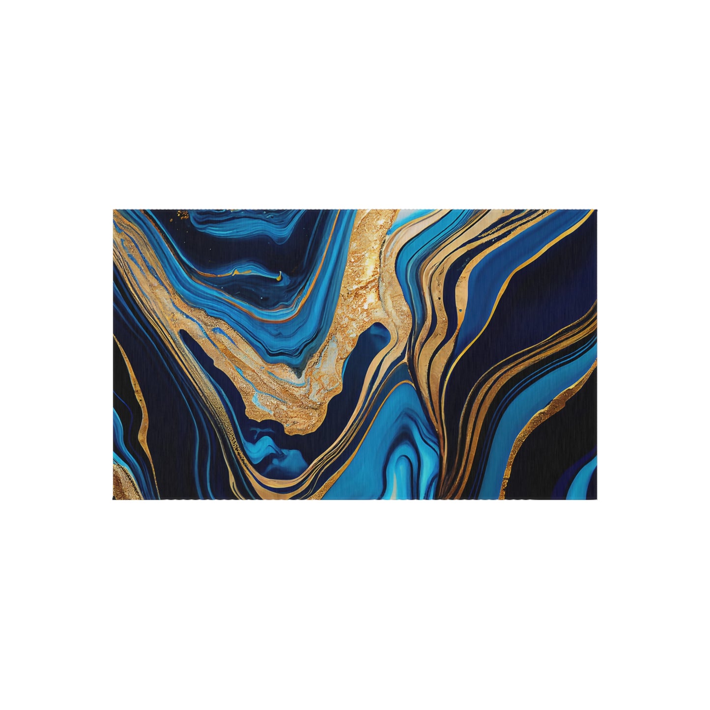 Modern Wave Design Chenille Outdoor Rug No-Skid Backing Cozy Outdoor Beachy Patio Decor Gazebo Rug Pool Area Decor Outdoor Kitchen Carpet