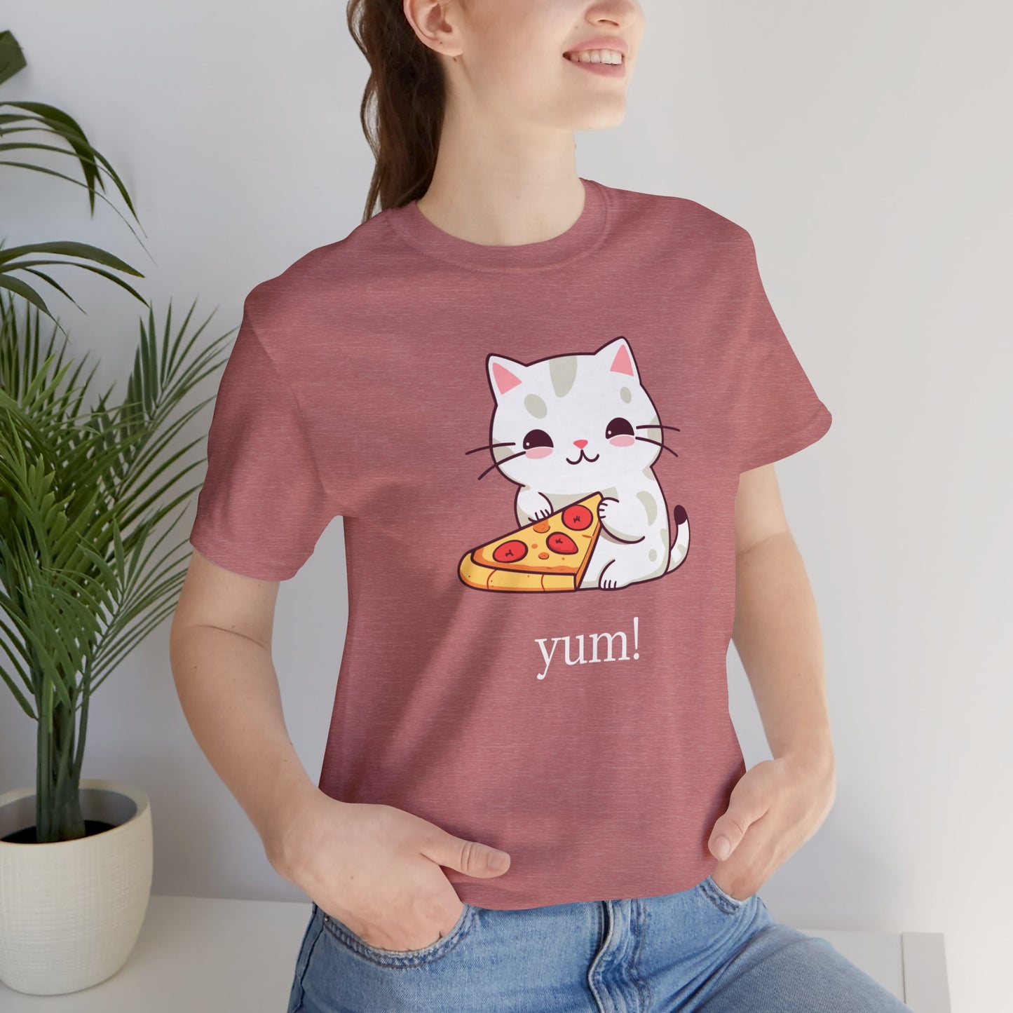 Cat eating pizza T-Shirt | Culinary | Foodie | Home Cook | Unisex | Funny | Animated