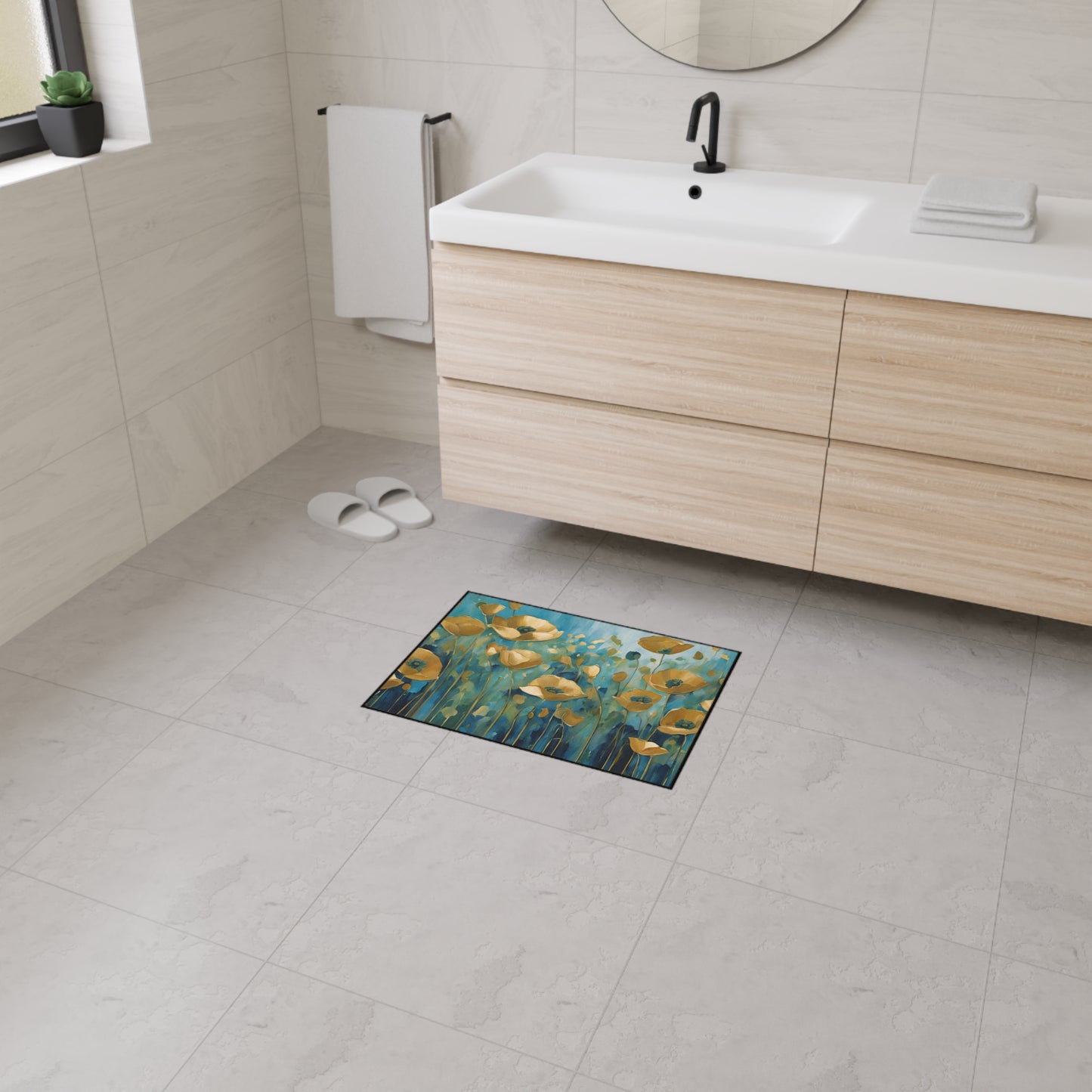 Decorative Heavy Duty Non-Slip Floor Mat Stylish Design Perfect for Entryway Kitchen Décor Garage Rug Coffee Bar Bathroom Floor Door Mat