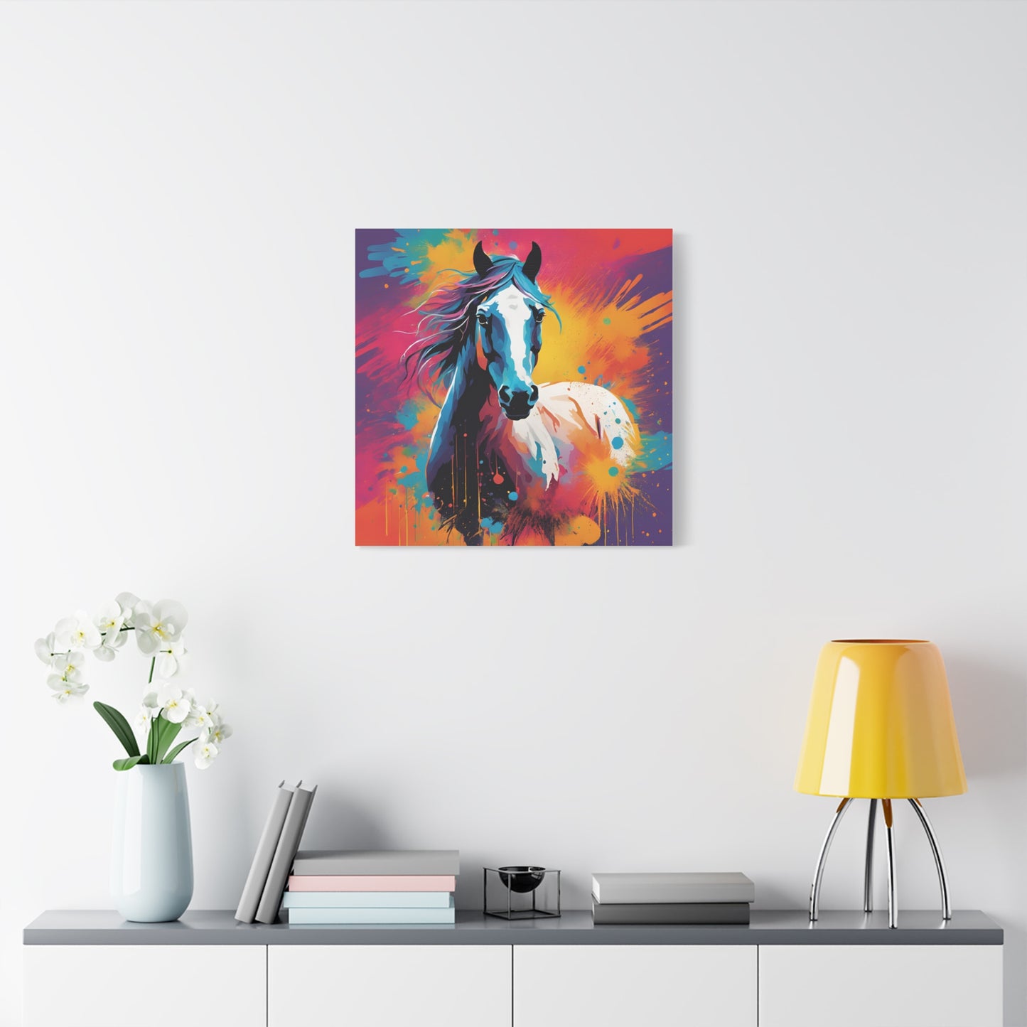 Horse Print Wall Art | Matte Canvas, Stretched, 1.25" | Modern Art | Animal Lover | Equestrian |