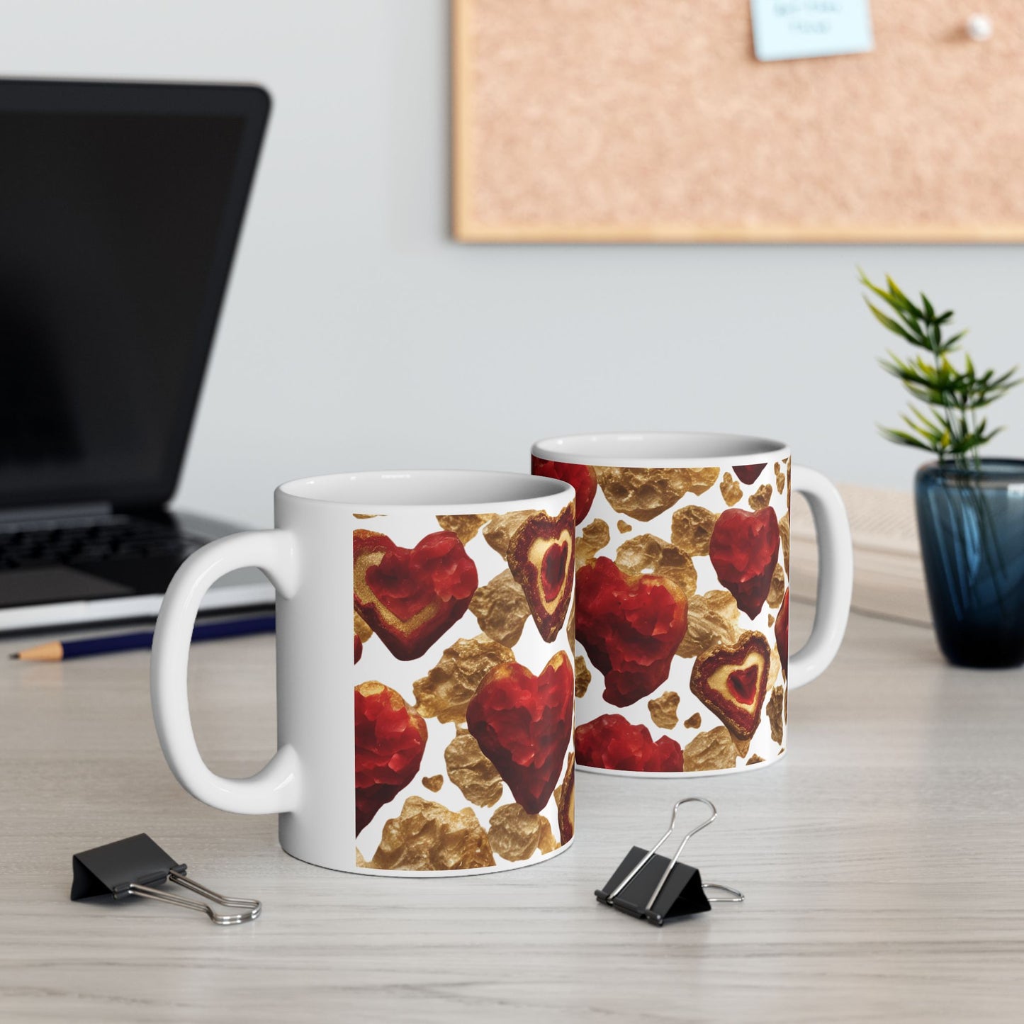 Heart Shaped Crystal Geode Design Coffee Tea Hot Chocolate Mug Valentine's Day Gift for Her Nature Lover Gift Geology Marble Rock Lover