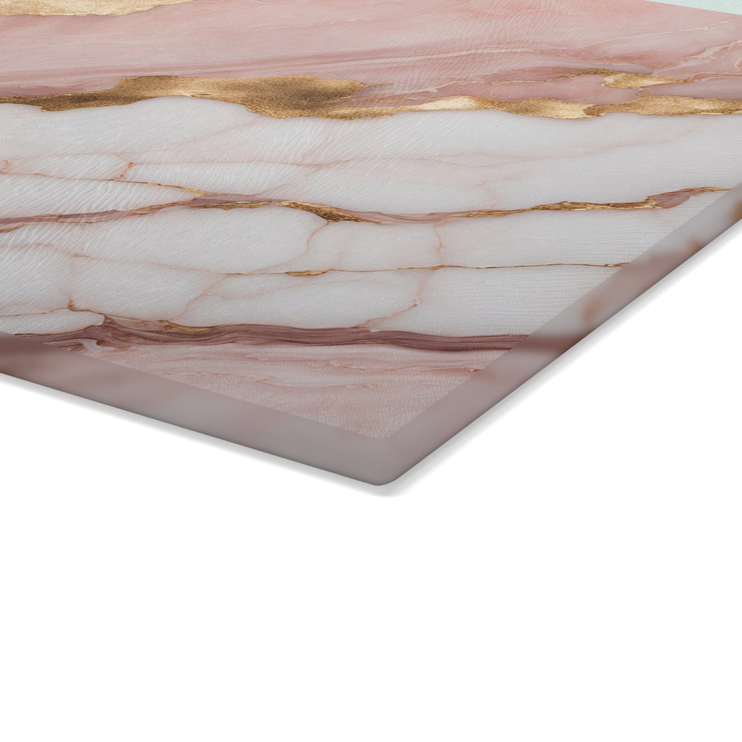 Kitchen Decor Glass Cutting Board Serving Tray with Quartz-look Design Cutting Board Gift for Home Cook Fun Marble-look Charcuterie Board