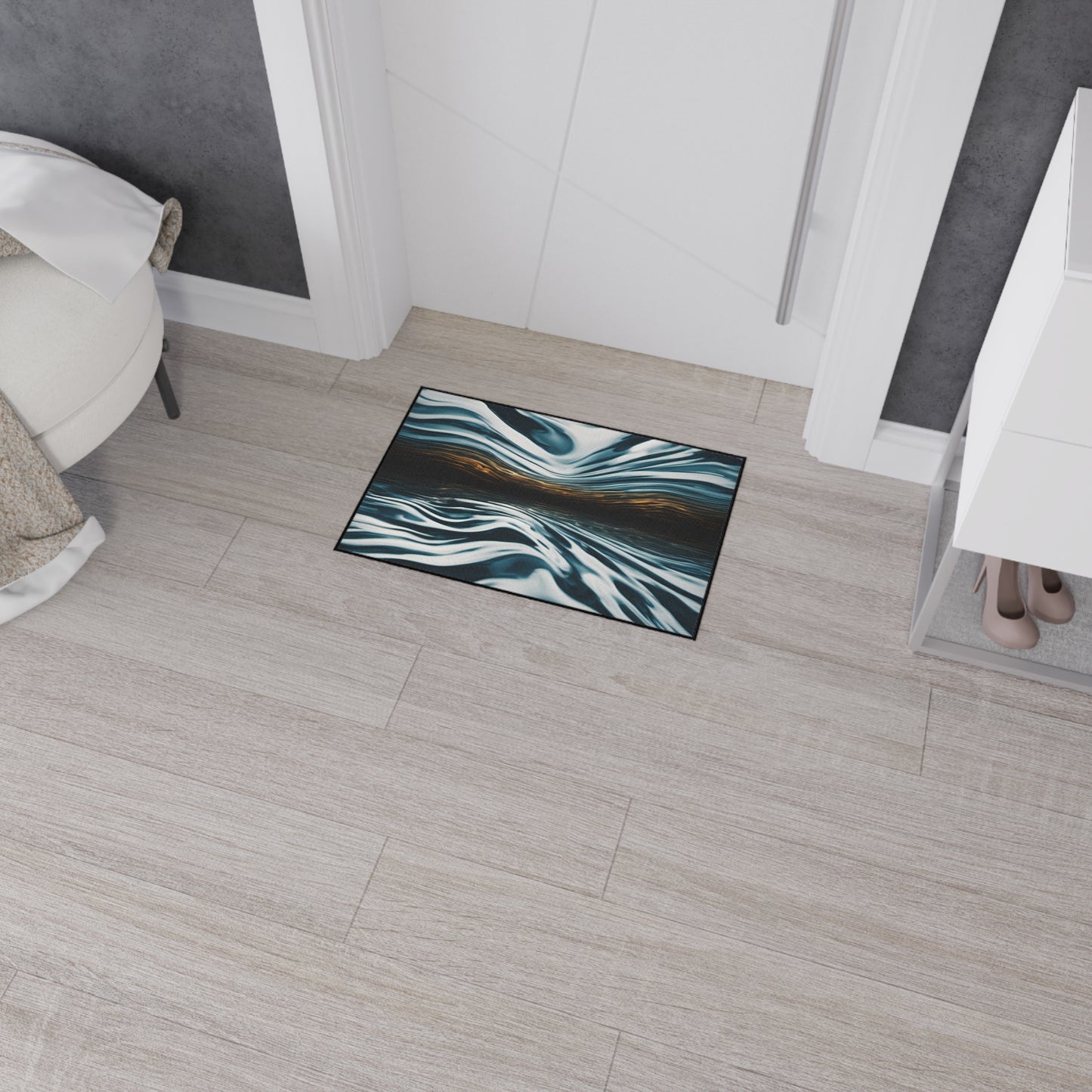 Decorative Heavy Duty Non-Slip Floor Mat Stylish Design Perfect for Entryway Kitchen Décor Garage Rug Coffee Bar Bathroom Floor Door Mat