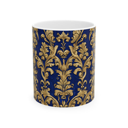 Beautiful Damask Pattern Ceramic Mug, (11oz, 15oz)