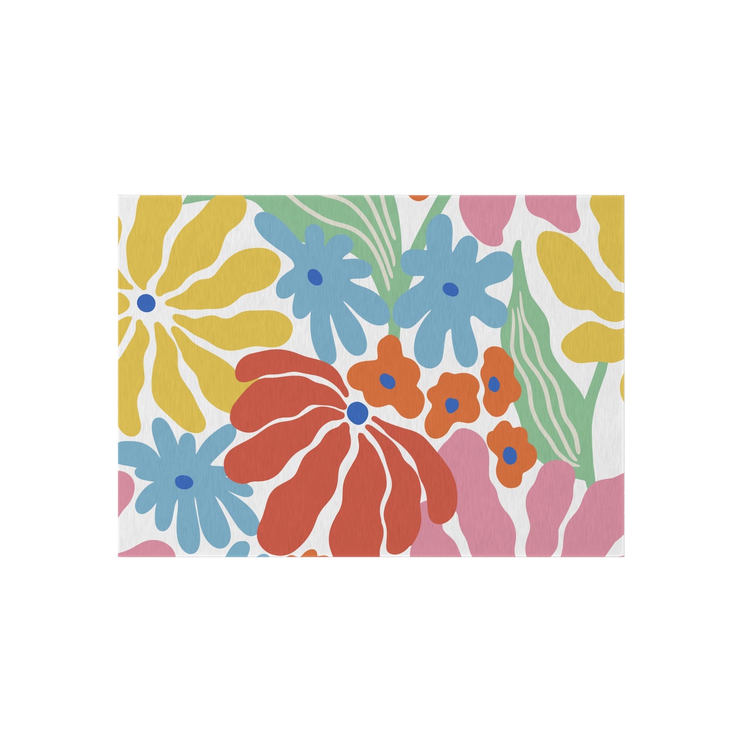 Modern Floral Chenille Outdoor Rug with No-Skid Backing Cozy Outdoor Carpet Patio Decor Gazebo Rug Pool Area Decor Outdoor Kitchen Carpet