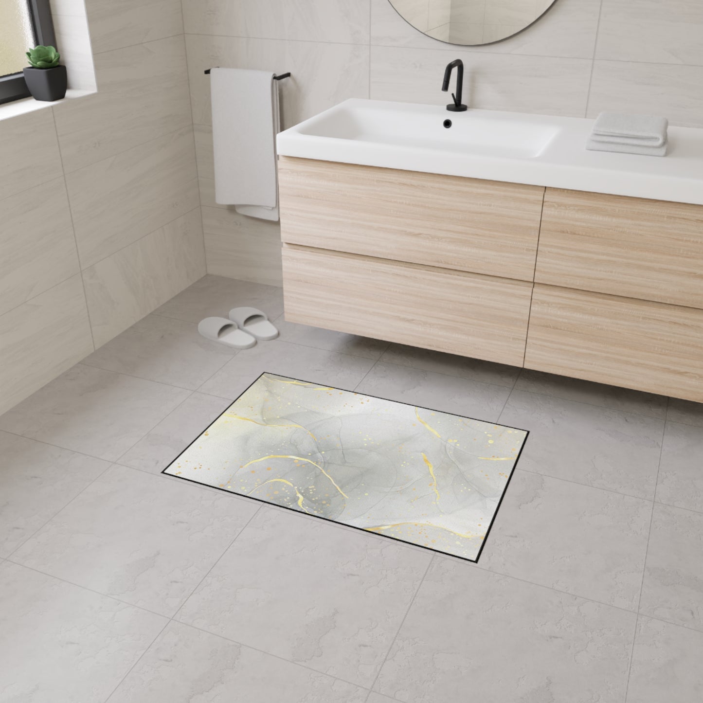 Decorative Heavy Duty Non-Slip Floor Mat Stylish Design Perfect for Entryway Kitchen Décor Garage Rug Coffee Bar Bathroom Floor Door Mat