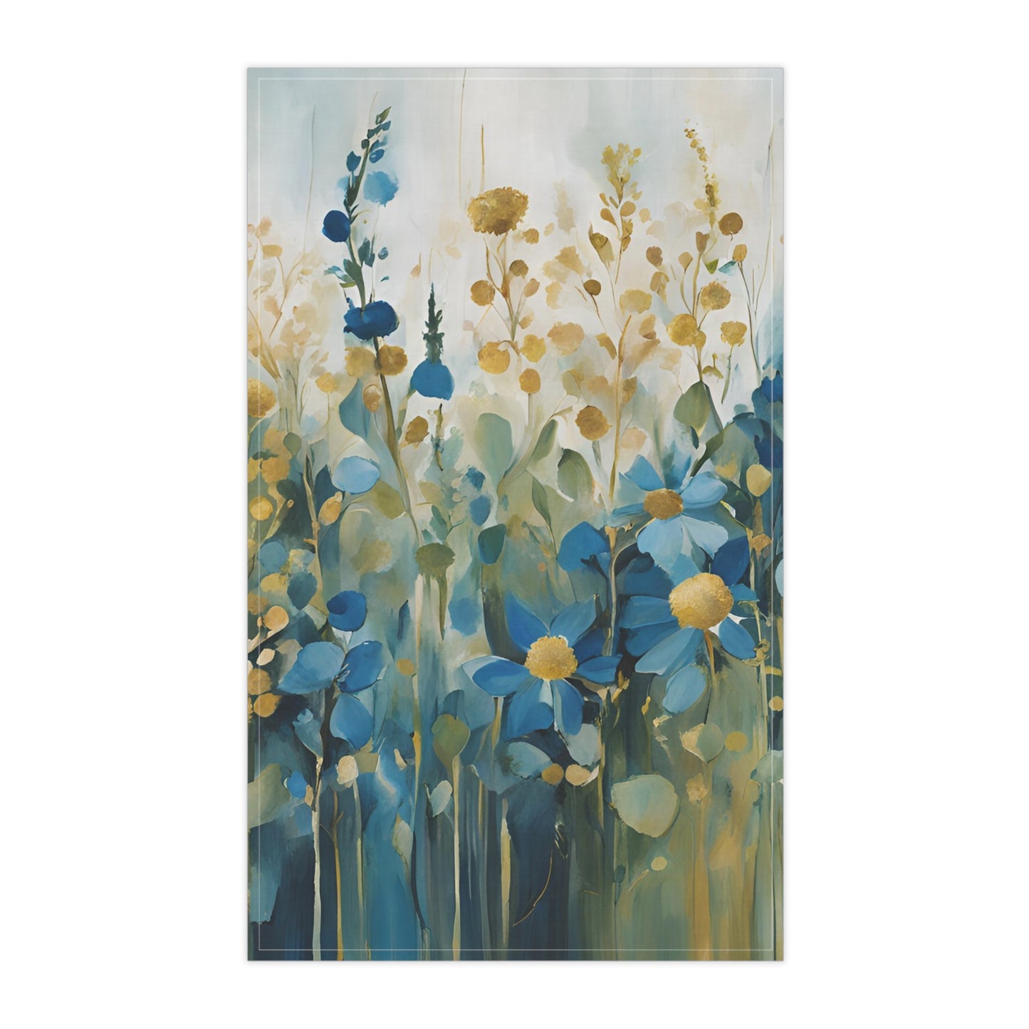 Floral Kitchen Tea Towel Pastel Dish Towel Durable Hand Towel Gift for Flower Lover Whimsical Home Decor Decorative Kitchen Cotton Twill