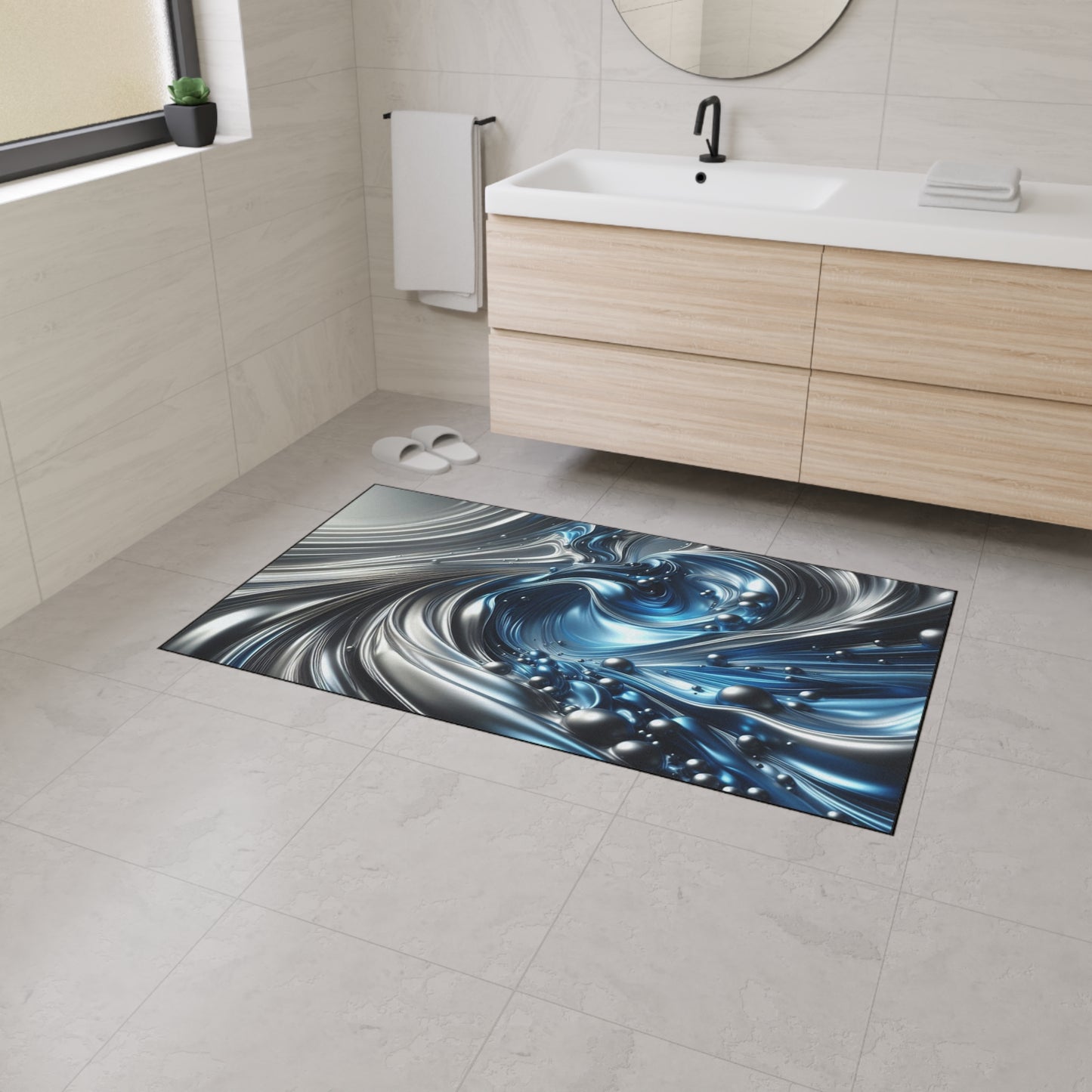 Decorative Heavy Duty Non-Slip Floor Mat Stylish Design Perfect for Entryway Kitchen Décor Garage Rug Coffee Bar Bathroom Floor Door Mat