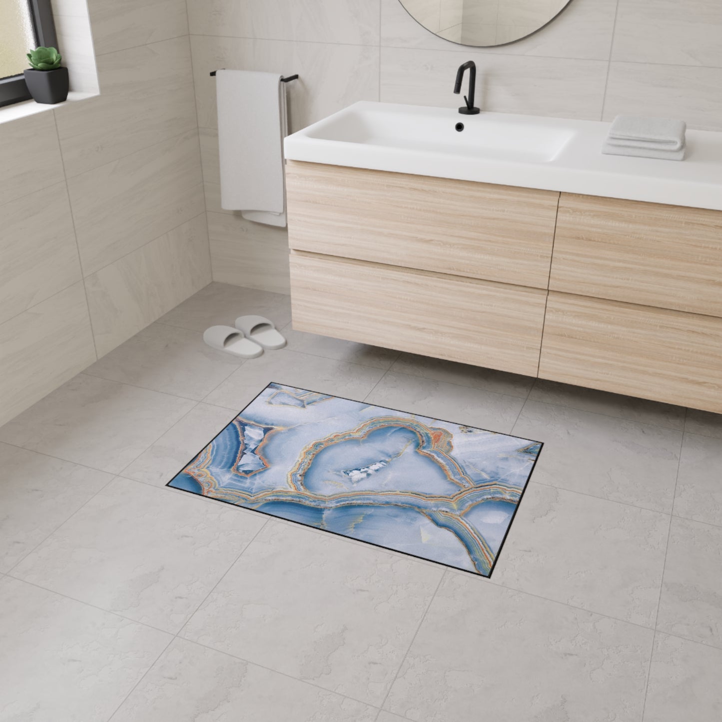 Decorative Heavy Duty Non-Slip Floor Mat Stylish Design Perfect for Entryway Kitchen Décor Garage Rug Coffee Bar Bathroom Floor Door Mat