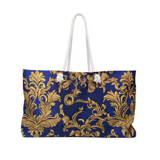 Elegant Damask Weekender Bag | Beach Bag | Overnight Bag | Shopping Bag | Tote Bag |