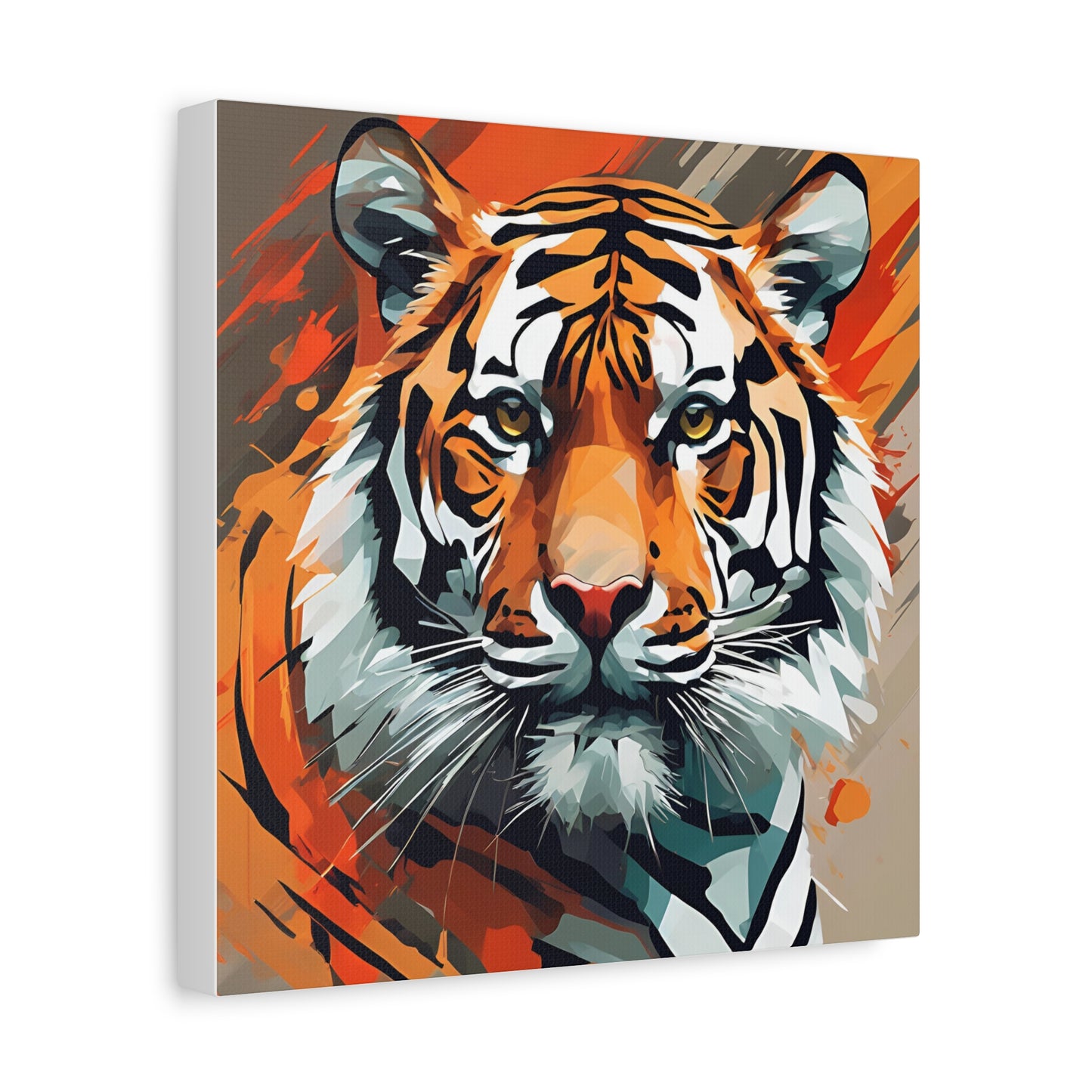 Tiger Print Wall Art | Matte Canvas, Stretched, 1.25" | Modern Art | Animal Lover | Big Cats |