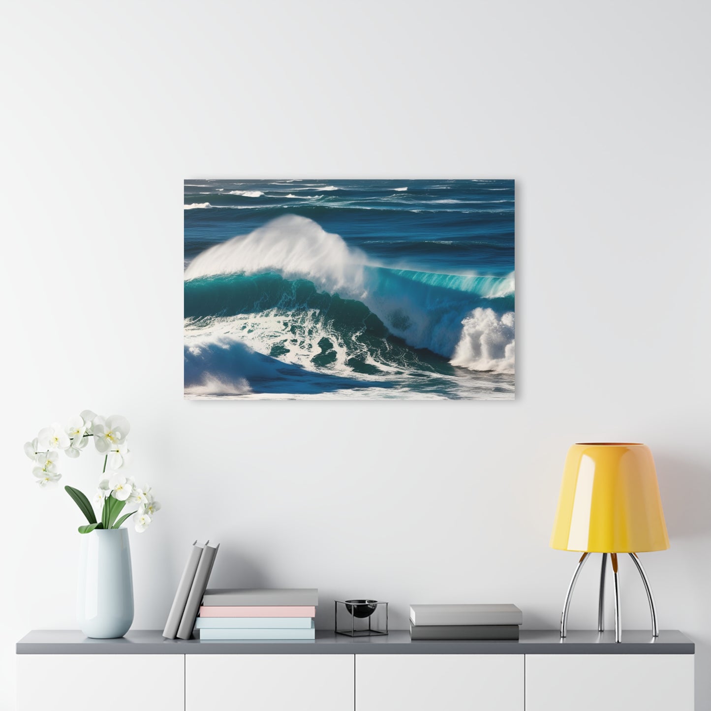 Large Ocean Waves Acrylic Print with French Cleat Sea Life Wall Art Outdoors Gift Beachy Nature Relaxing Artwork Modern Home Decor