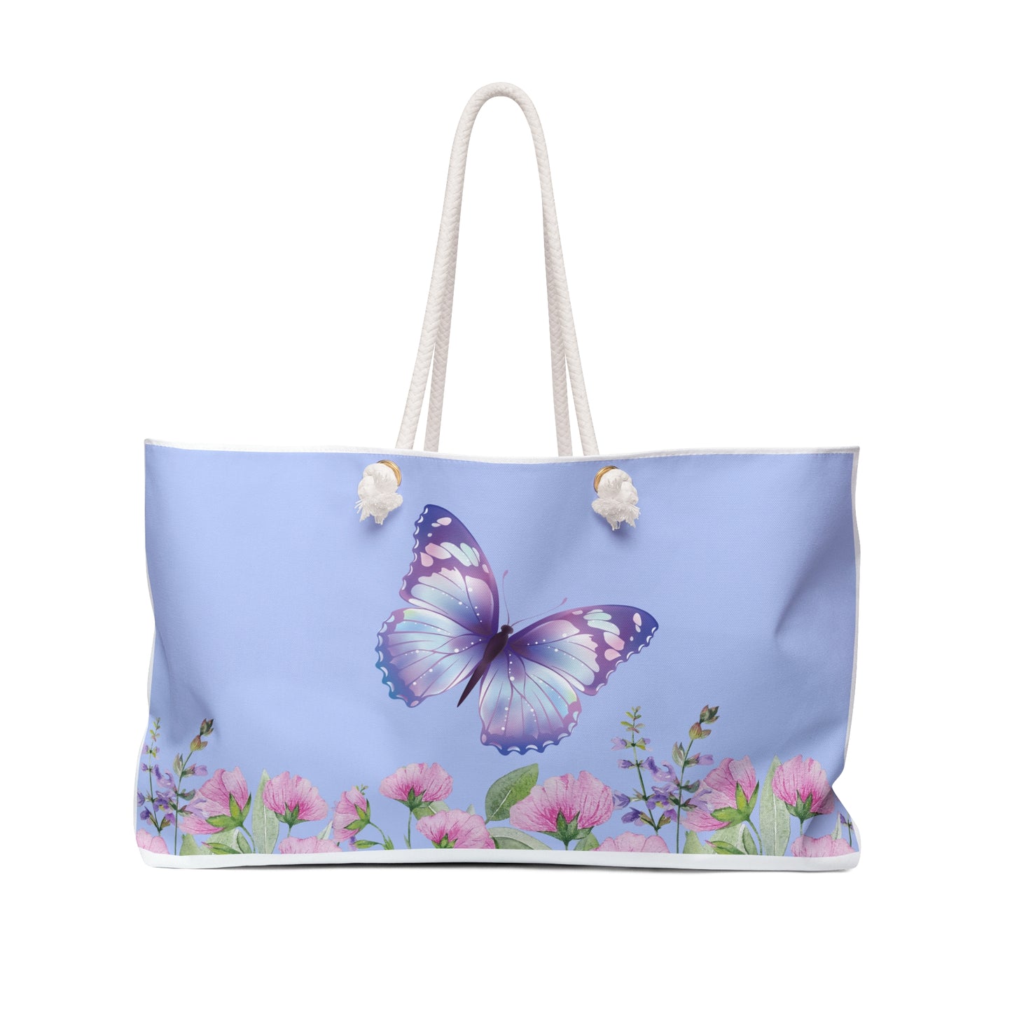 Butterfly Weekender Tote Bag | Beach Bag | Tote Bag | Flowers | Shopping Bag |