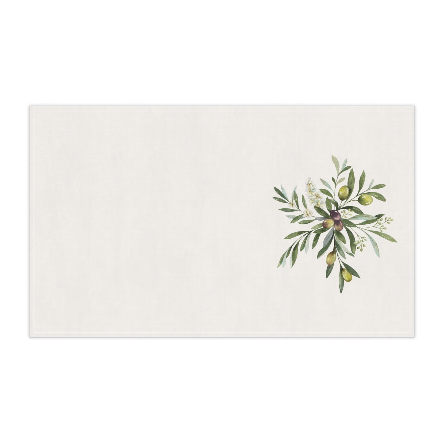 Olives Floral Pastel Kitchen Tea Towel Durable Hand Towel Gift for Flower Lover Whimsical Home Decor Decorative Kitchen Cotton Twill