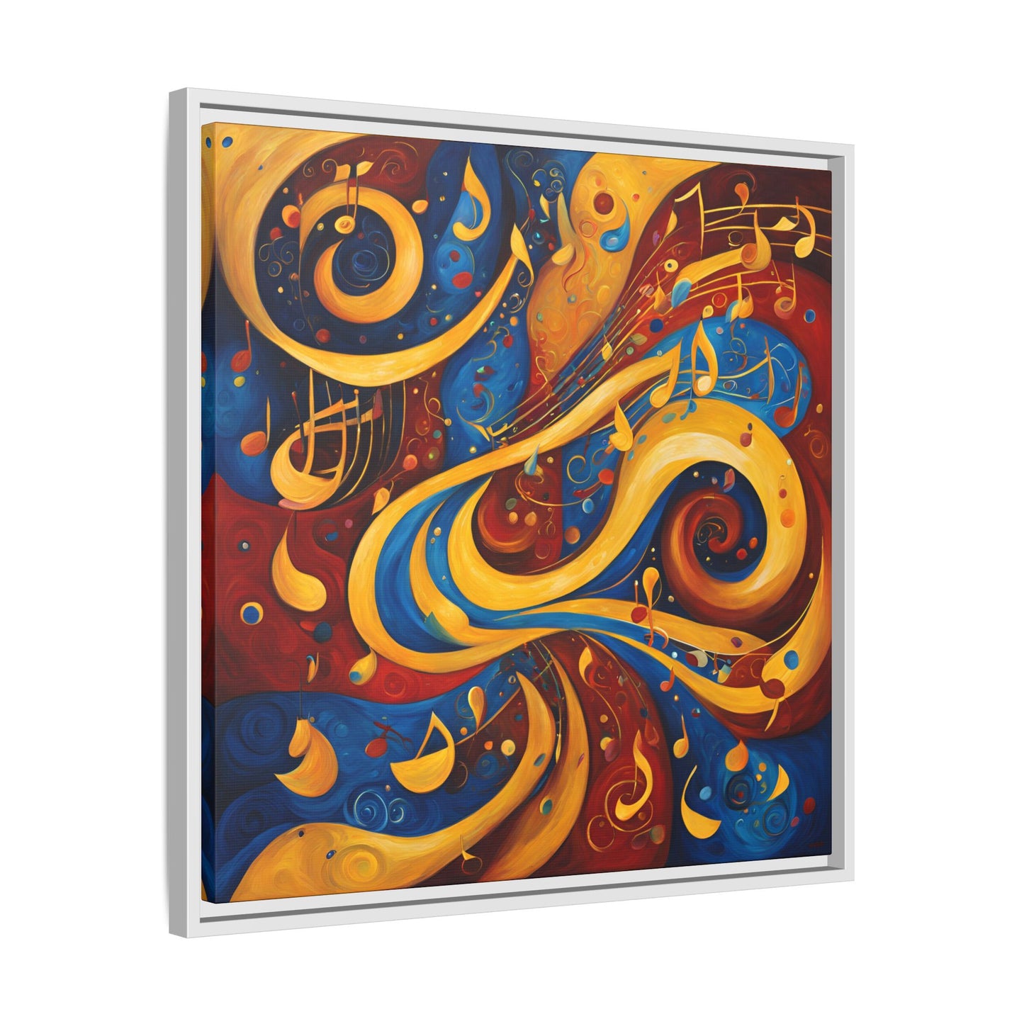 Modern Music-Themed Print Abstract Design Unique Framed Canvas Print Treble Clef Note Wall Art Music Lover Gift Decor 3 frame colors