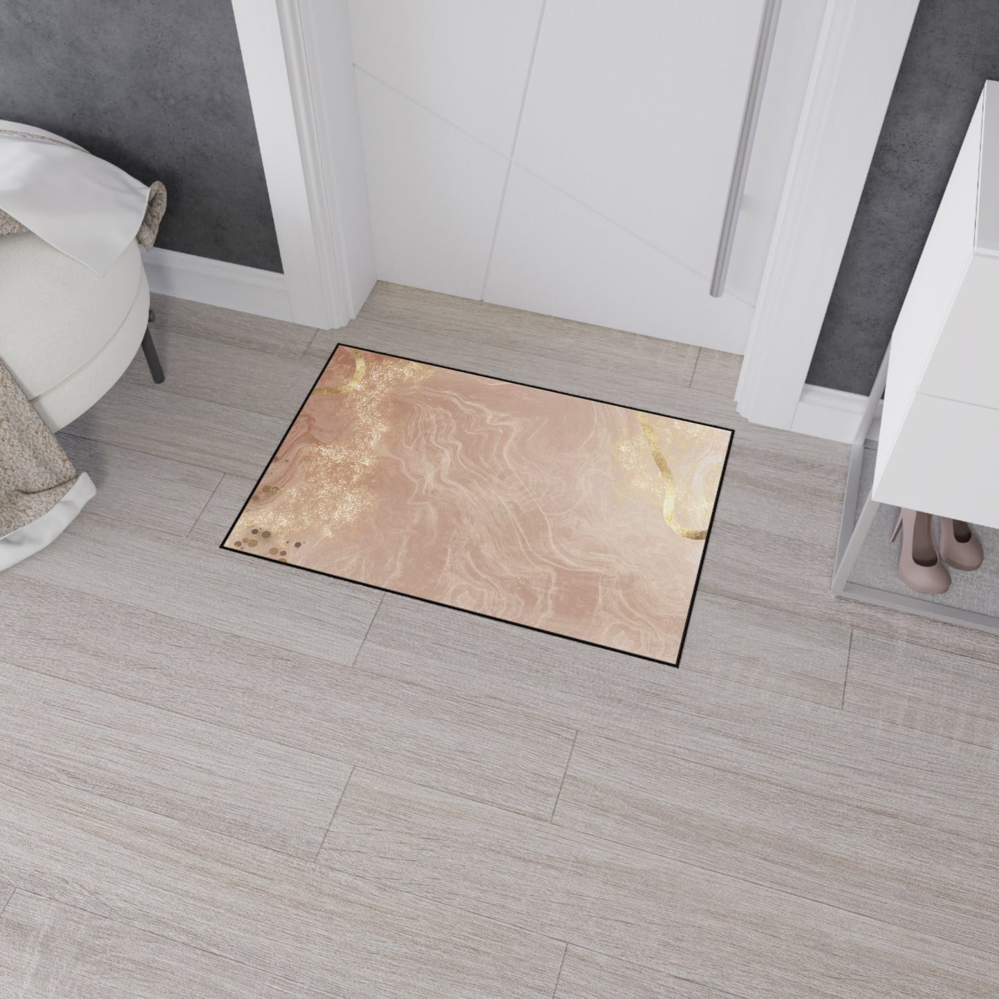 Decorative Heavy Duty Non-Slip Floor Mat Stylish Design Perfect for Entryway Kitchen Décor Garage Rug Coffee Bar Bathroom Floor Door Mat