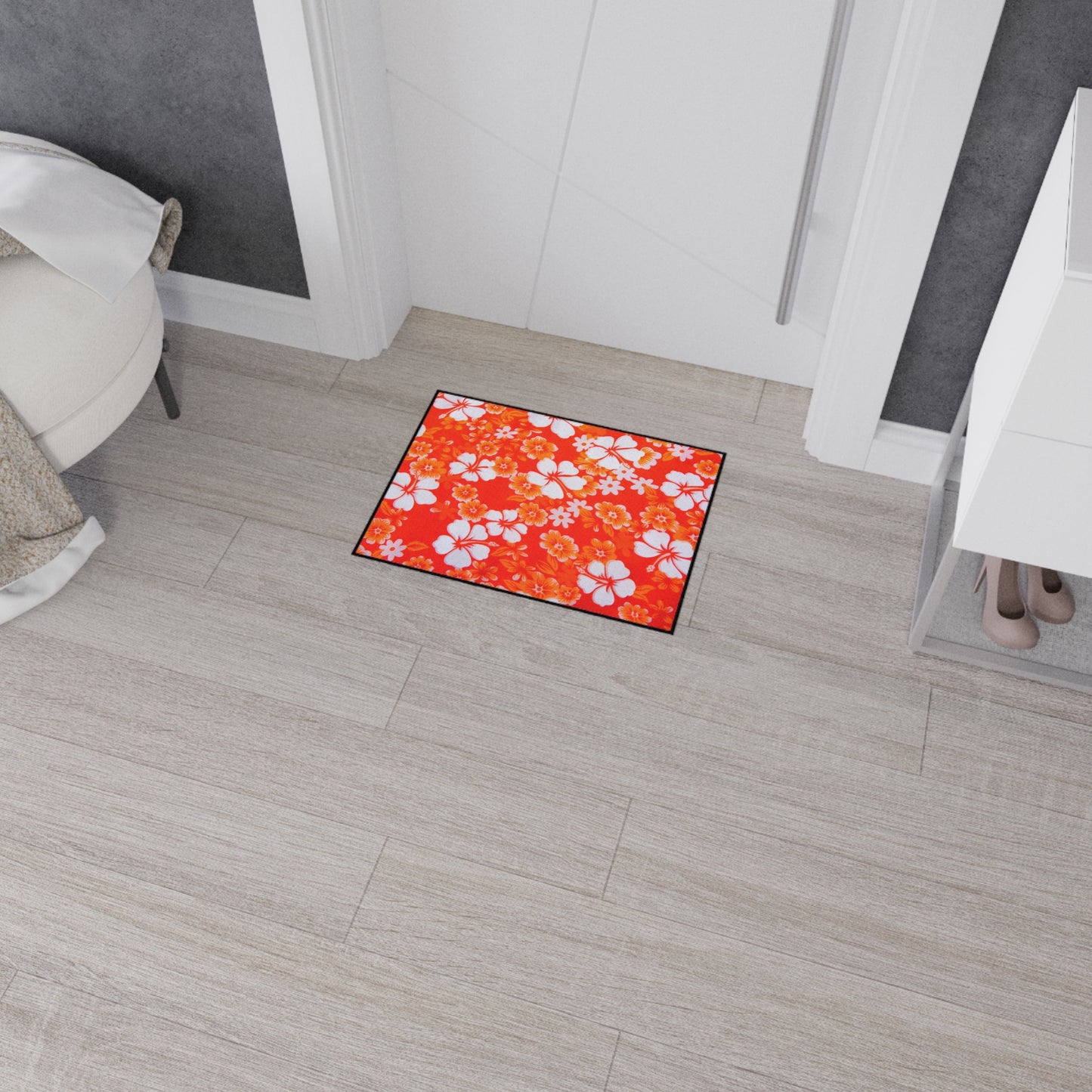 Decorative Heavy Duty Non-Slip Floor Mat Stylish Design Perfect for Entryway Kitchen Décor Beachy Hawaiian Rug Tropical Bathroom Floor