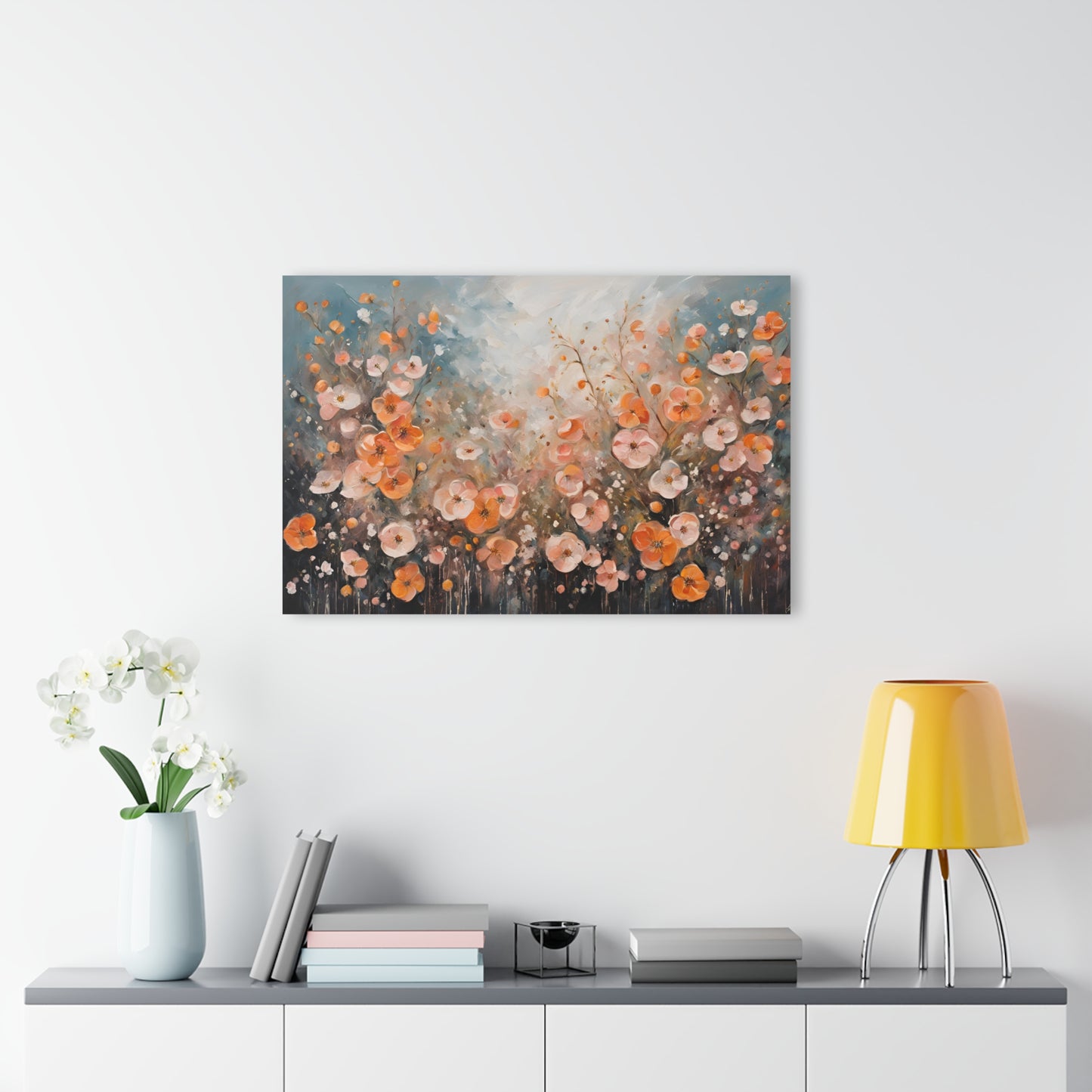 Large Floral Design Acrylic Print with French Cleat Nature Lover Wall Art Flower Lover Gift Poppy Flower Artwork Modern Garden Home Decor