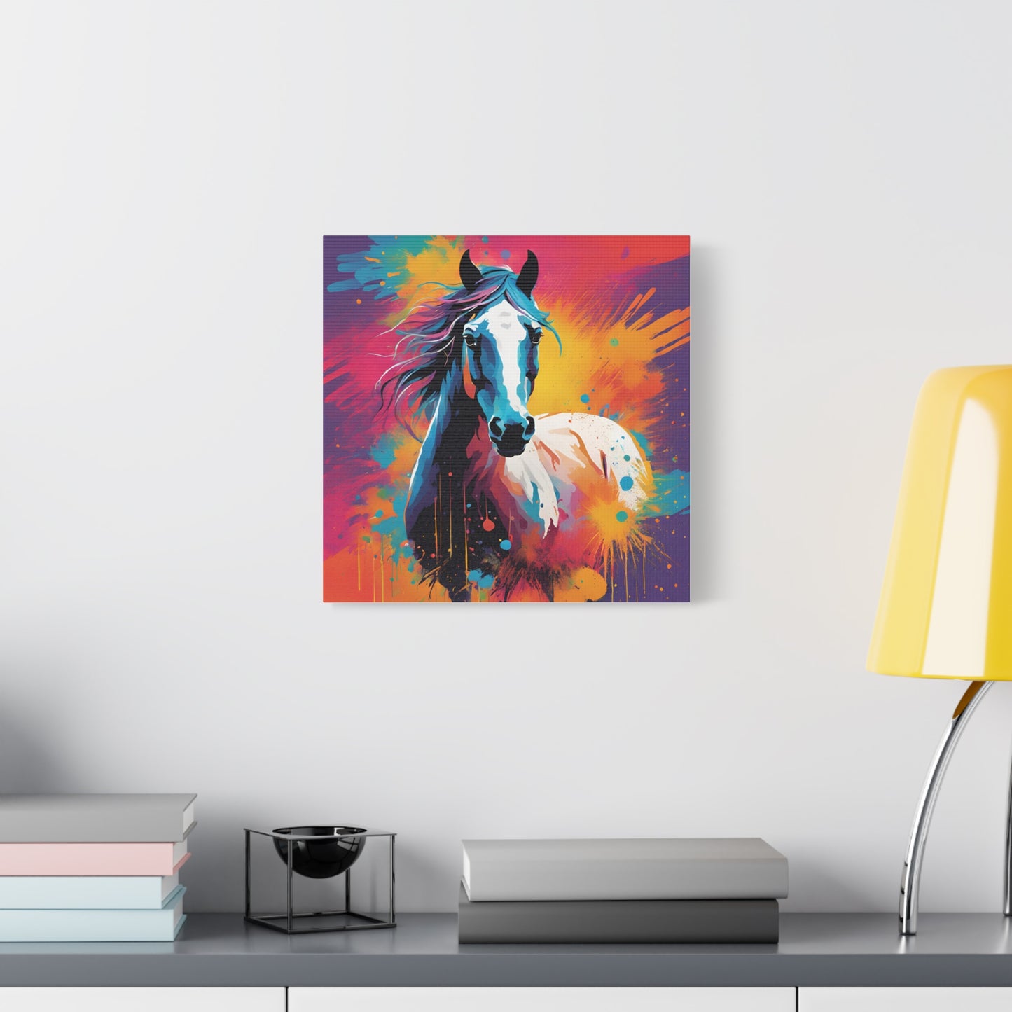 Horse Print Wall Art | Matte Canvas, Stretched, 1.25" | Modern Art | Animal Lover | Equestrian |