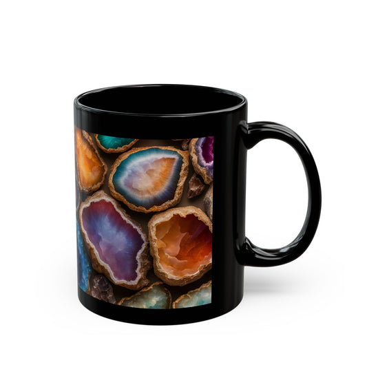 Colorful Amethyst Crystal Geode Design Coffee Tea Hot Chocolate Mug Boho Gift for Her Nature Lover Gift Rainbow Geology Rock Lover Gift